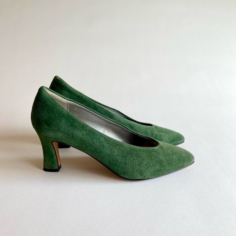 Vintage green heels 7.5